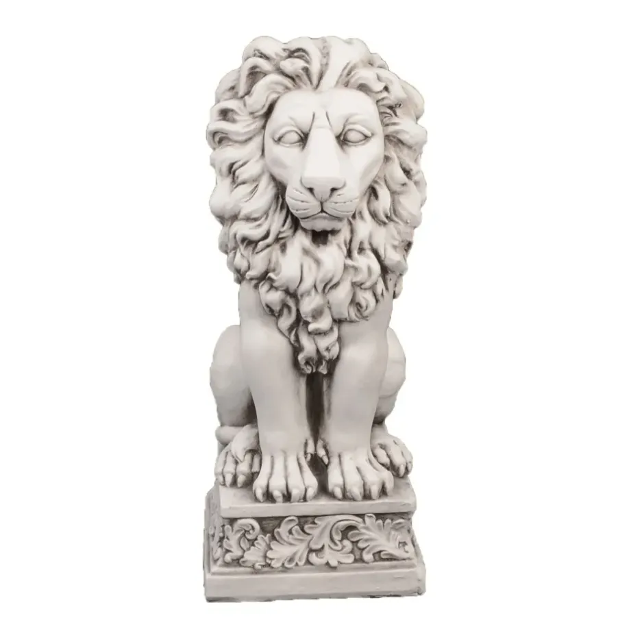 Statues & Sculptures Wildlife|Lions^Royal Lion Antique Stone Garden Statue