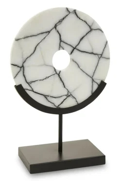 Statues & Sculptures Table Top|Abstract^Sacred Circle 34cm White Marble Indoor Sculpture