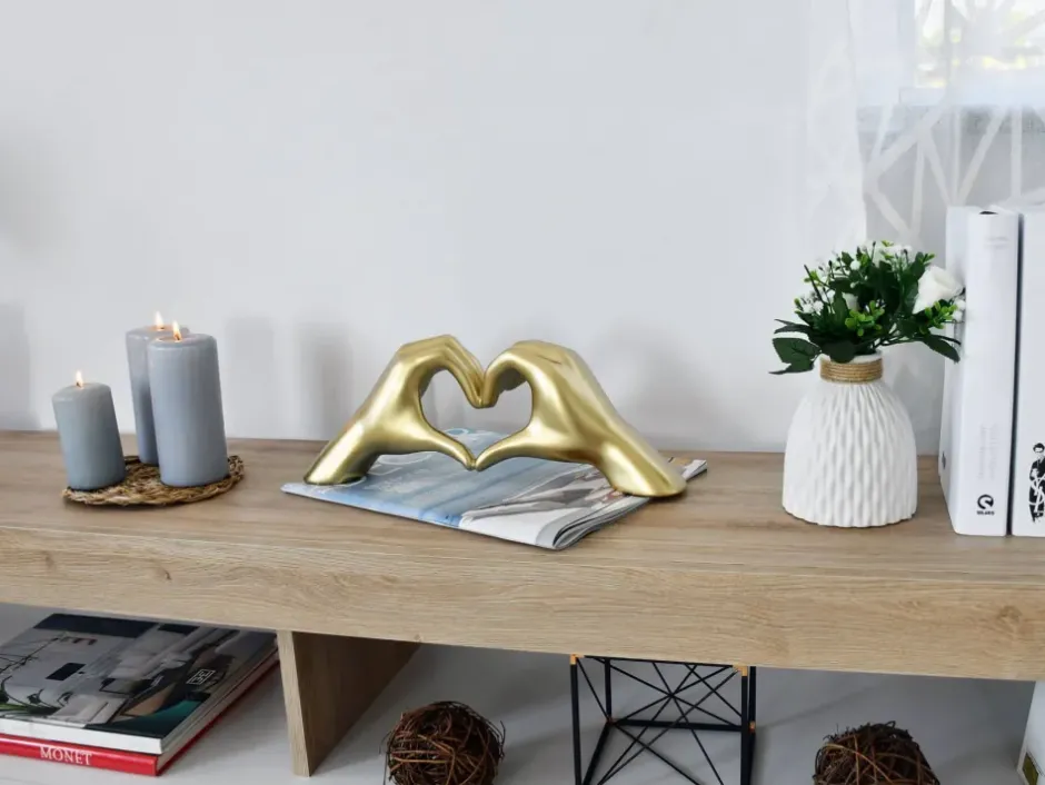 Statues & Sculptures Table Top|Contemporary^Sacred Love 15cm Gold Resin Indoor Sculpture