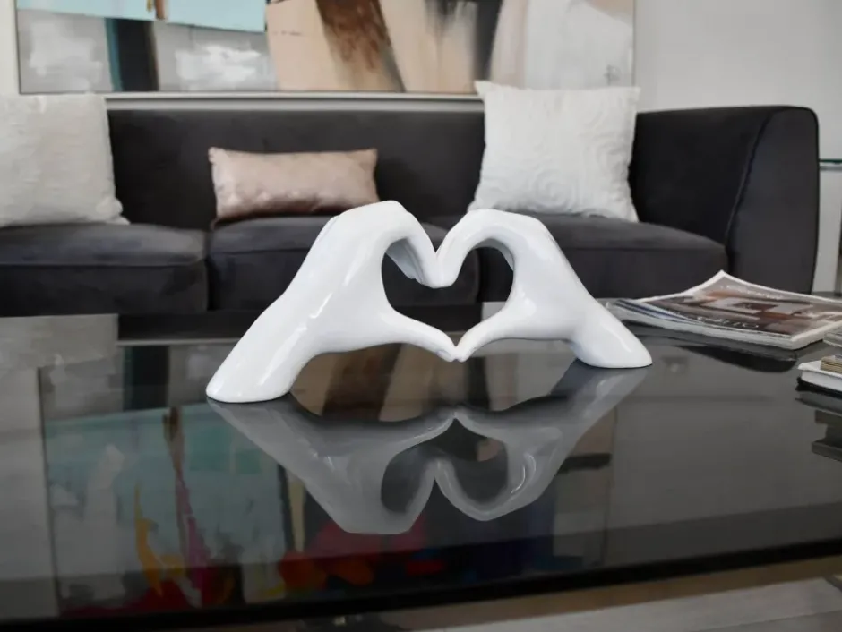 Statues & Sculptures Table Top|Contemporary^Sacred Love 15cm White Resin Indoor Sculpture