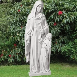 Statues & Sculptures Virgin Mary^Saint Anna 110cm Marble Resin Garden Statue
