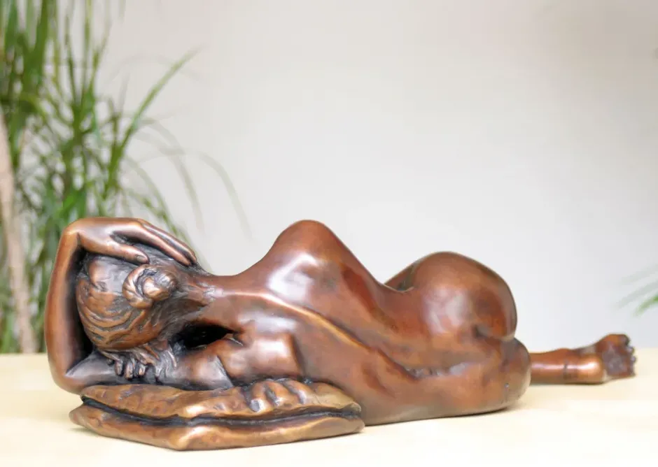 Statues & Sculptures Figurative|Table Top^Sanctuary of Sleep Figurine Bronze Indoor Sculpture