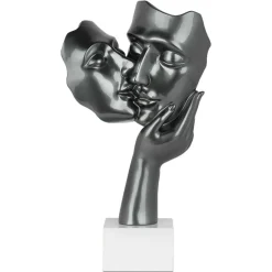 Statues & Sculptures Figurative|Table Top^Secret Kiss 50cm Anthracite Resin Indoor Sculpture