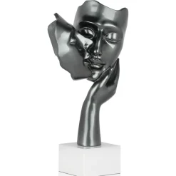 Statues & Sculptures Figurative|Table Top^Secret Kiss 50cm Anthracite Resin Indoor Sculpture