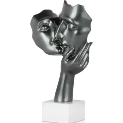 Statues & Sculptures Figurative|Table Top^Secret Kiss 50cm Anthracite Resin Indoor Sculpture