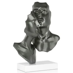 Statues & Sculptures Figurative|Table Top^Secret Lovers 57cm Anthracite Resin Indoor Sculpture