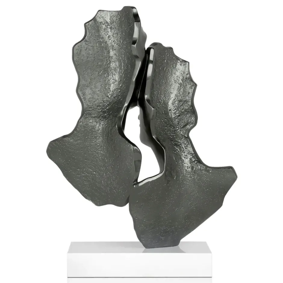 Statues & Sculptures Figurative|Table Top^Secret Lovers 57cm Anthracite Resin Indoor Sculpture