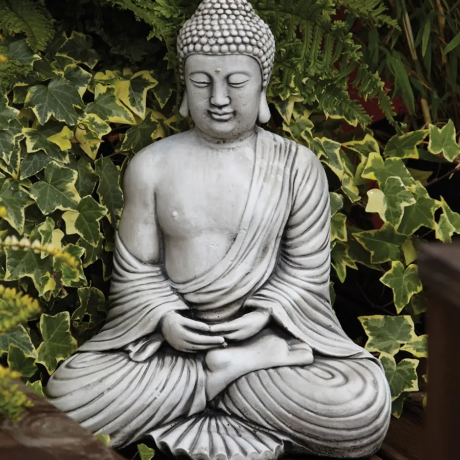 Statues & Sculptures Buddha^Serene Thai Stone Buddha Garden Ornament