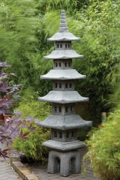 Statues & Sculptures Pagodas^Seven Piece Japanese Pagoda Stone Garden Ornament