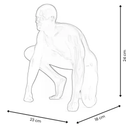 Statues & Sculptures Figurative|Table Top^Shadow Protector 24cm Anthracite Resin Indoor Sculpture