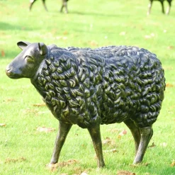 Statues & Sculptures Farm^Sheep Life-Size Bronze Metal Garden Statue