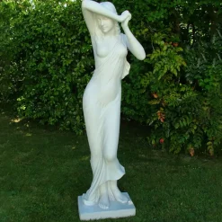 Statues & Sculptures Greek^Shy Maiden 85cm Marble Resin Garden Statue