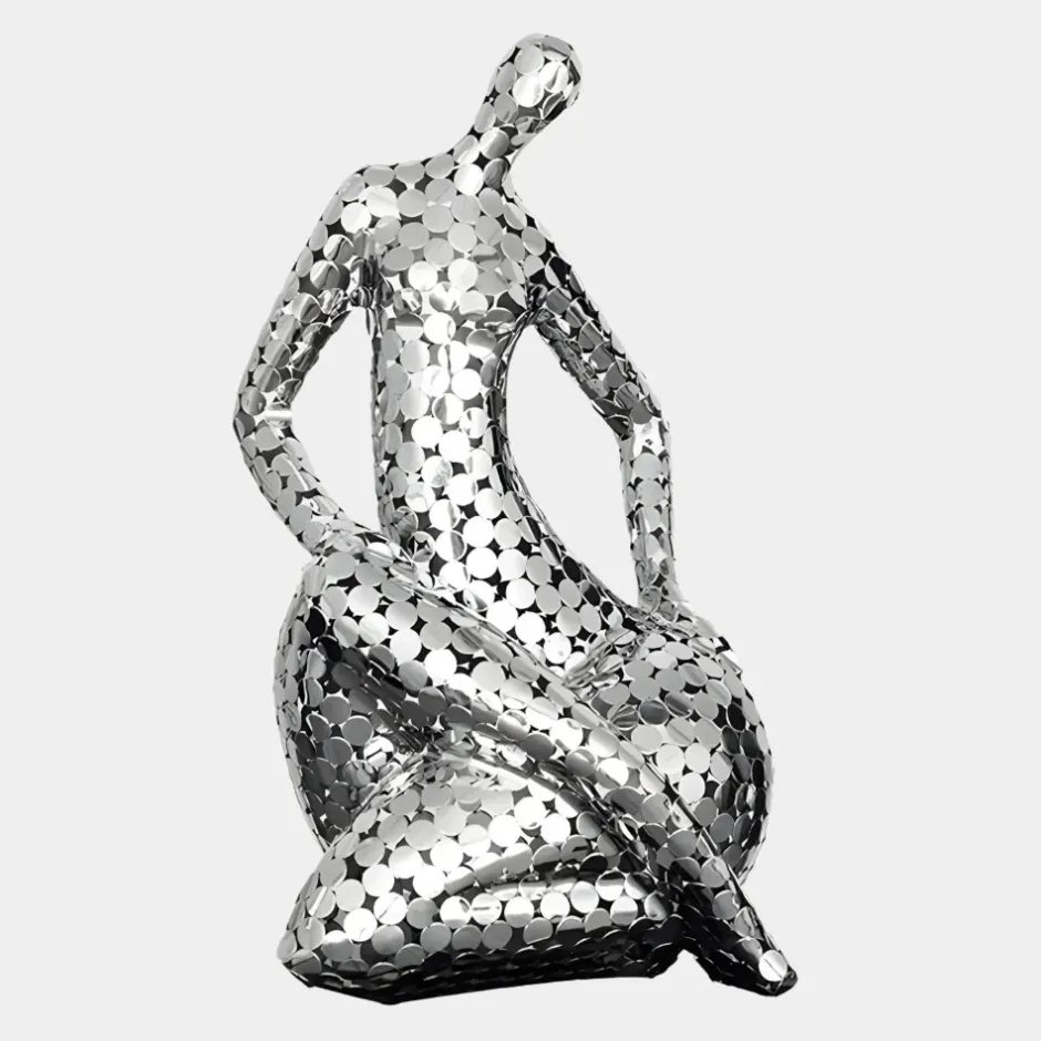 Statues & Sculptures Figurative|Table Top^Silent Soul 81cm Silver Metal Indoor Sculpture