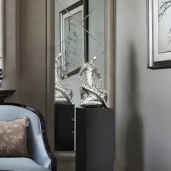 Statues & Sculptures Figurative|Table Top^Silent Soul 81cm Silver Metal Indoor Sculpture