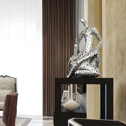 Statues & Sculptures Figurative|Table Top^Silent Soul 81cm Silver Metal Indoor Sculpture