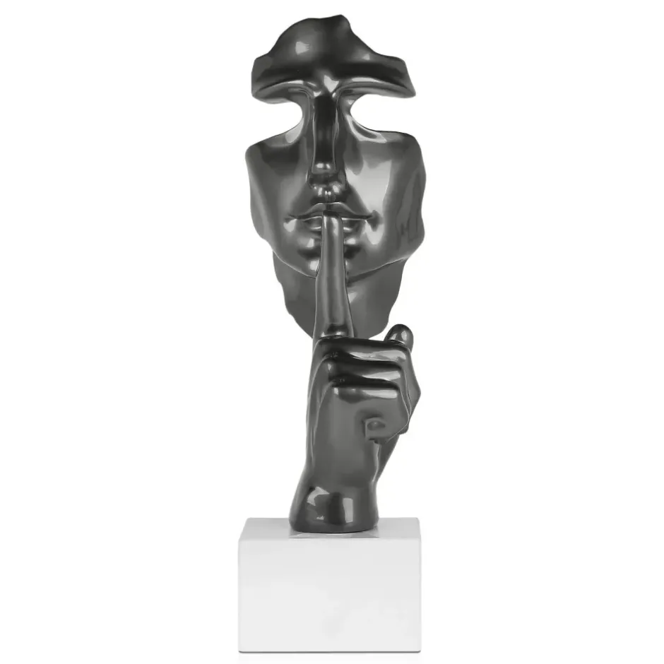 Statues & Sculptures Figurative|Table Top^Silent Warrior 48cm Anthracite Resin Indoor Sculpture