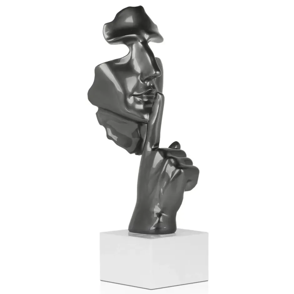 Statues & Sculptures Figurative|Table Top^Silent Warrior 48cm Anthracite Resin Indoor Sculpture