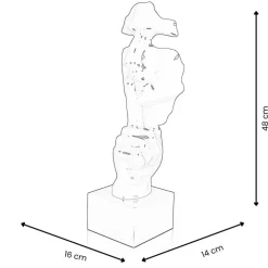Statues & Sculptures Figurative|Table Top^Silent Warrior 48cm Anthracite Resin Indoor Sculpture