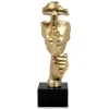 Statues & Sculptures Figurative|Table Top^Silent Warrior 48cm Gold Resin Indoor Sculpture