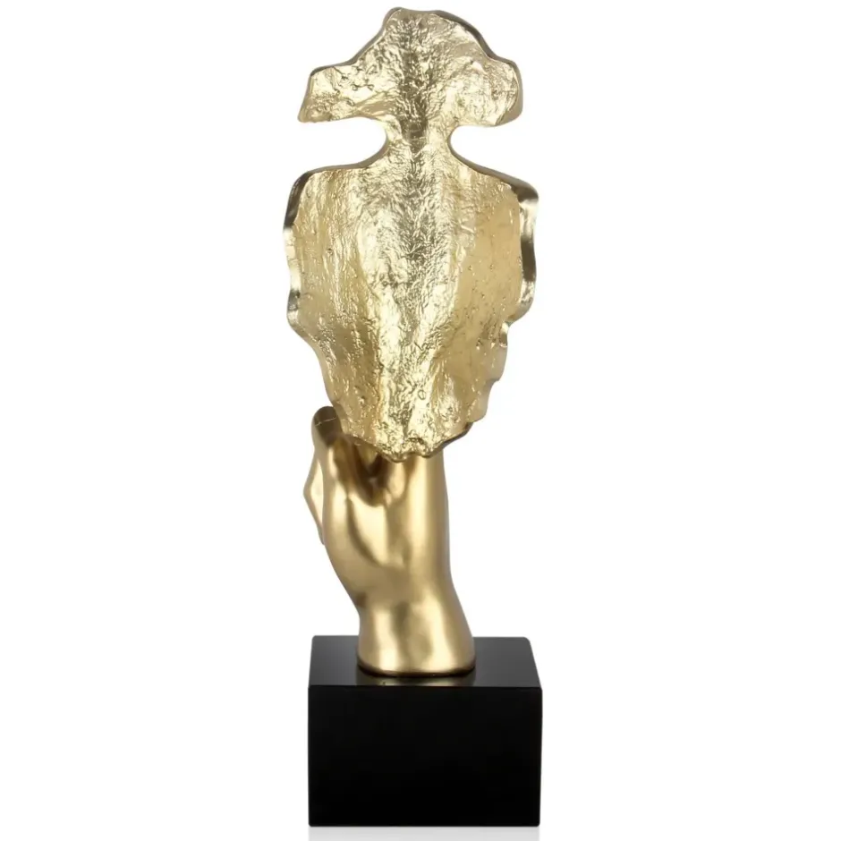 Statues & Sculptures Figurative|Table Top^Silent Warrior 48cm Gold Resin Indoor Sculpture