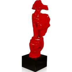 Statues & Sculptures Figurative|Table Top^Silent Warrior 48cm Red Resin Indoor Sculpture