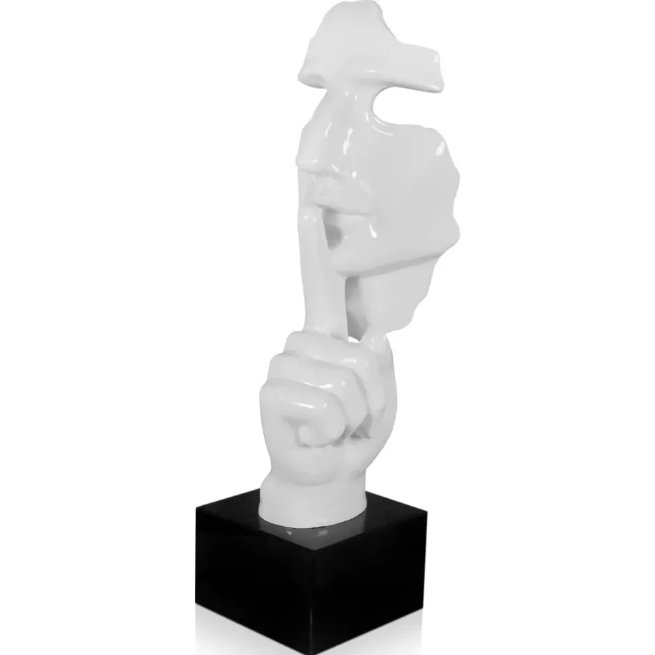 Statues & Sculptures Figurative|Table Top^Silent Warrior 48cm White Resin Indoor Sculpture