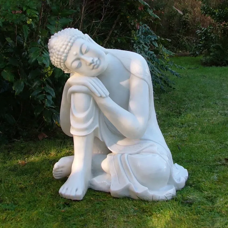 Statues & Sculptures Buddha^Sleeping Buddha 60cm Marble Resin Garden Ornament