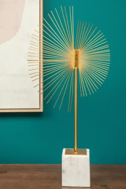 Statues & Sculptures Table Top|Abstract^Solar Flare 66cm Gold Metal Indoor Sculpture