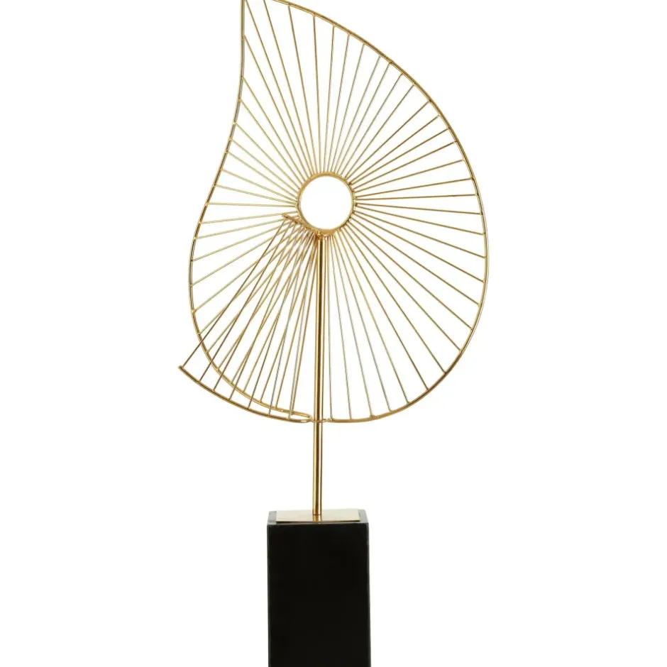 Statues & Sculptures Table Top|Abstract^Solar Interlace 70cm Gold Metal Indoor Sculpture