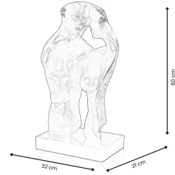 Statues & Sculptures Figurative|Table Top^Soul Reflection 60cm Anthracite Resin Indoor Sculpture