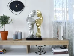 Statues & Sculptures Figurative|Table Top^Soul Reflection 60cm Silver Resin Indoor Sculpture