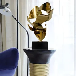Statues & Sculptures Table Top|Abstract^Spacial Drift 57cm Gold Metal Indoor Sculpture