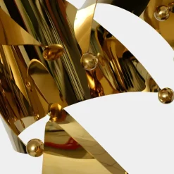 Statues & Sculptures Table Top|Abstract^Spacial Drift 57cm Gold Metal Indoor Sculpture