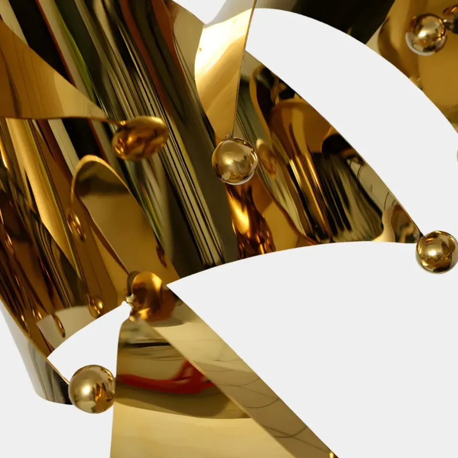 Statues & Sculptures Table Top|Abstract^Spacial Drift 57cm Gold Metal Indoor Sculpture