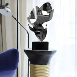 Statues & Sculptures Table Top|Abstract^Spacial Drift 57cm Silver Metal Indoor Sculpture