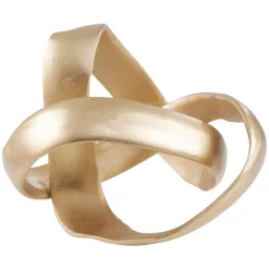 Statues & Sculptures Table Top|Abstract^Spiral Elegance 16cm Gold Metal Indoor Sculpture
