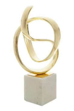 Statues & Sculptures Table Top|Abstract^Spiral Symphony 34cm Gold Metal Indoor Sculpture