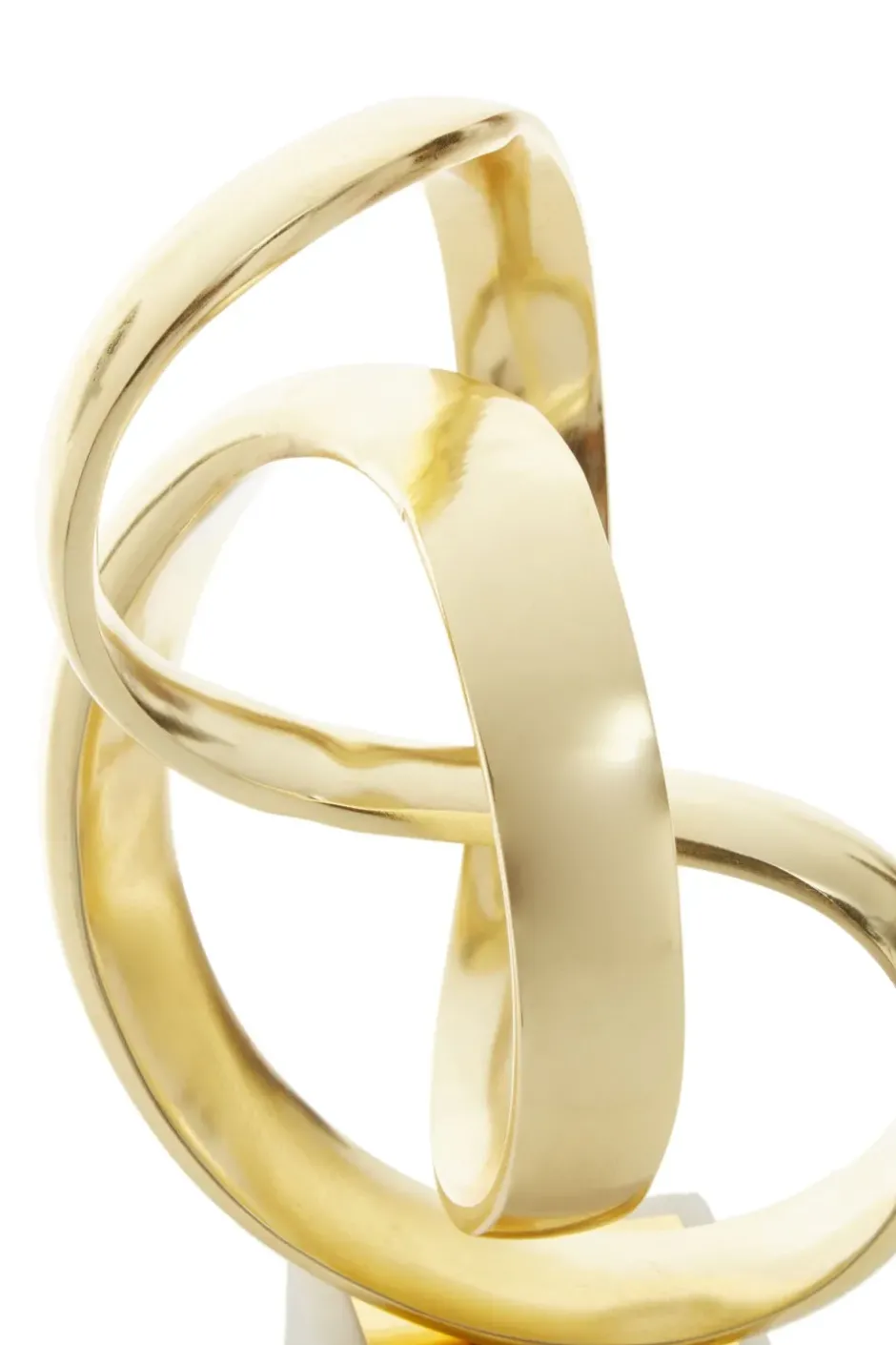 Statues & Sculptures Table Top|Abstract^Spiral Symphony 34cm Gold Metal Indoor Sculpture