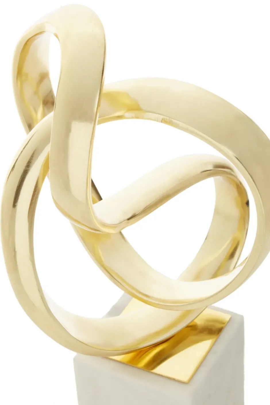 Statues & Sculptures Table Top|Abstract^Spiral Symphony 34cm Gold Metal Indoor Sculpture