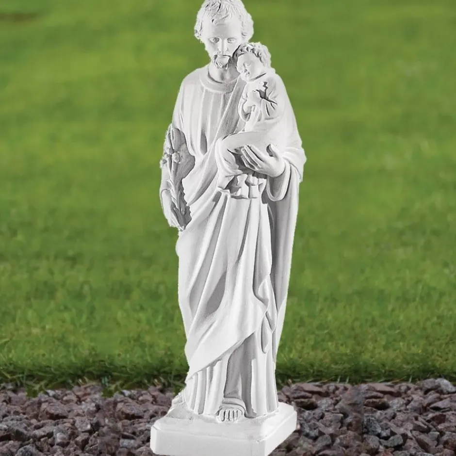 Statues & Sculptures St Joseph^St. Joseph 46cm Marble Resin Garden Statue