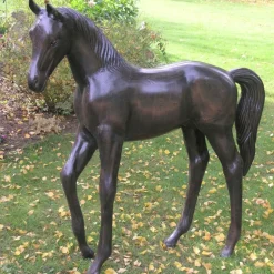 Statues & Sculptures Horses^Standing Foal Bronze Metal Garden Statue