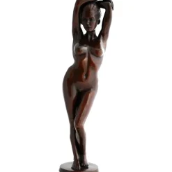Statues & Sculptures Figurative|Table Top^Standing Woman Bronze Indoor Sculpture