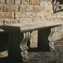 Statues & Sculptures Stone Benches^Straight Ivy Stone Garden Bench