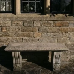 Statues & Sculptures Stone Benches^Straight Ivy Stone Garden Bench