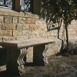 Statues & Sculptures Stone Benches^Straight Plain Stone Garden Bench