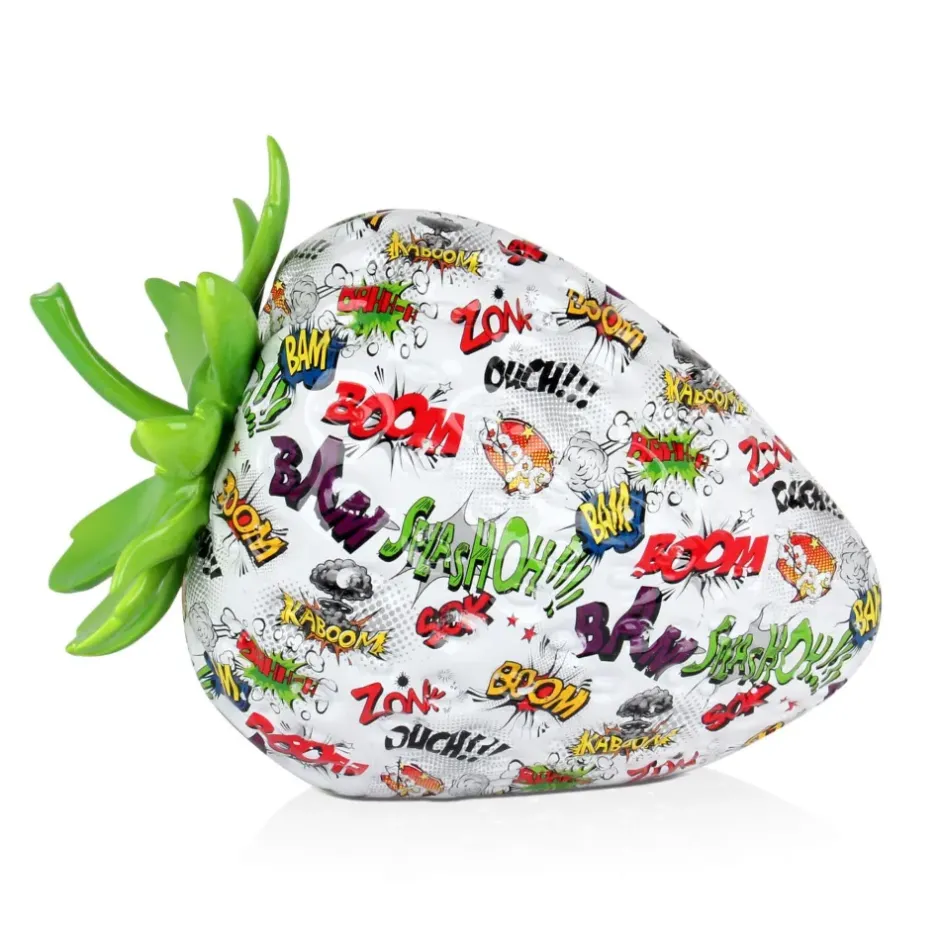 Statues & Sculptures Table Top|Contemporary^Strawberry Pop 31cm Comic Art Resin Indoor Sculpture