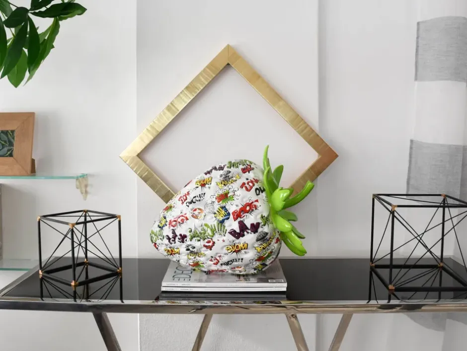 Statues & Sculptures Table Top|Contemporary^Strawberry Pop 31cm Comic Art Resin Indoor Sculpture