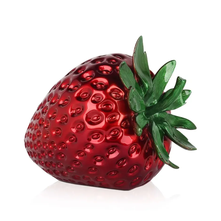 Statues & Sculptures Table Top|Contemporary^Strawberry Pop 31cm Red Resin Indoor Sculpture