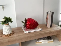 Statues & Sculptures Table Top|Contemporary^Strawberry Pop 24cm Red Resin Indoor Sculpture
