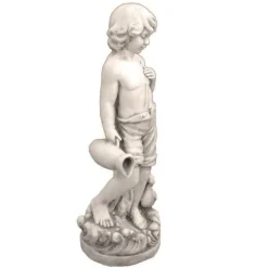 Statues & Sculptures Children^Summer Love Boy & Girl Stone Resin Garden Statues